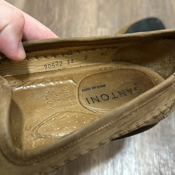 Santoni Leather Moccasin Tassle Loafers Made in Italy size 9.5 - Picture 6 of 6